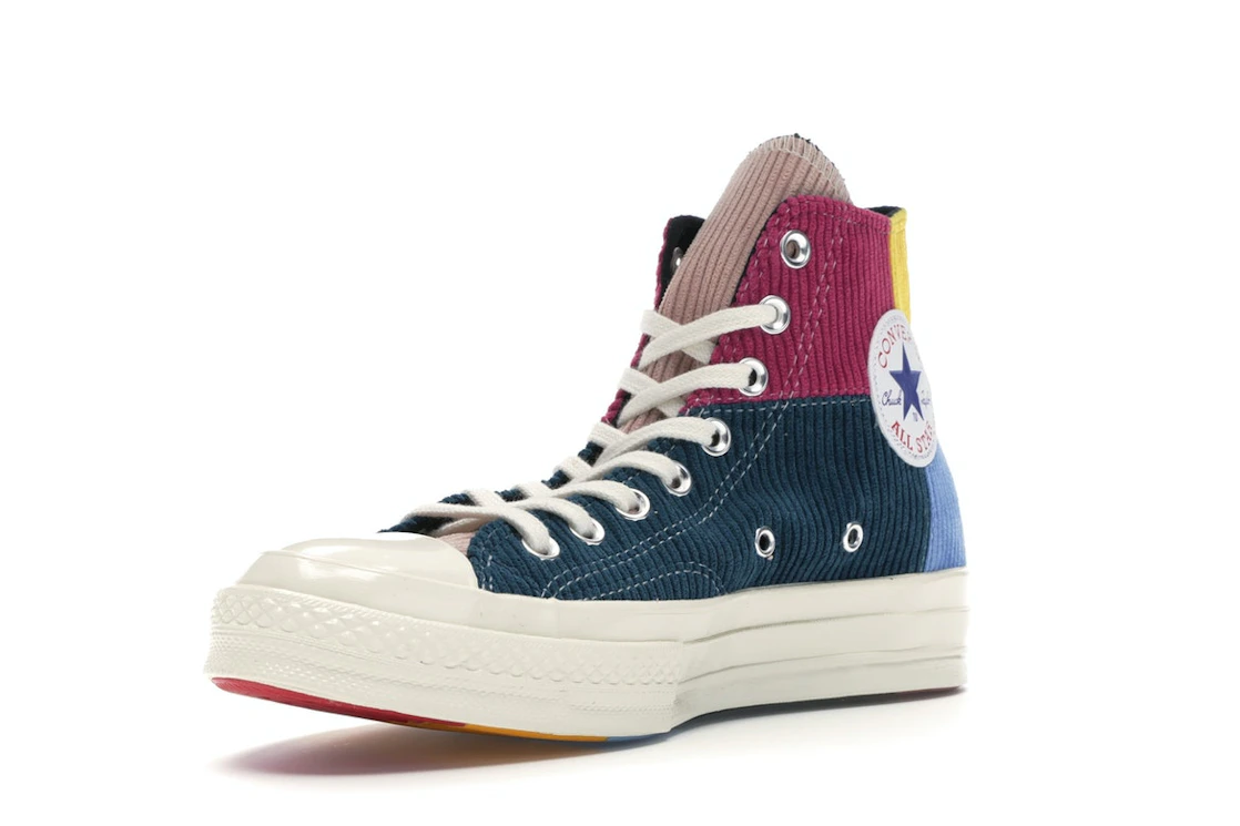 Converse Chuck Taylor All Star 70 Hi Corduroy Patchwork Gold Navy