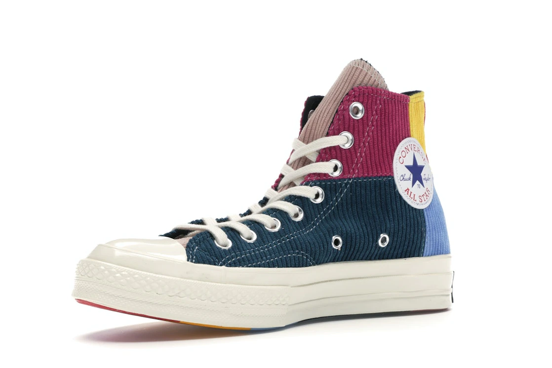 Converse Chuck Taylor All Star 70 Hi Corduroy Patchwork Gold Navy