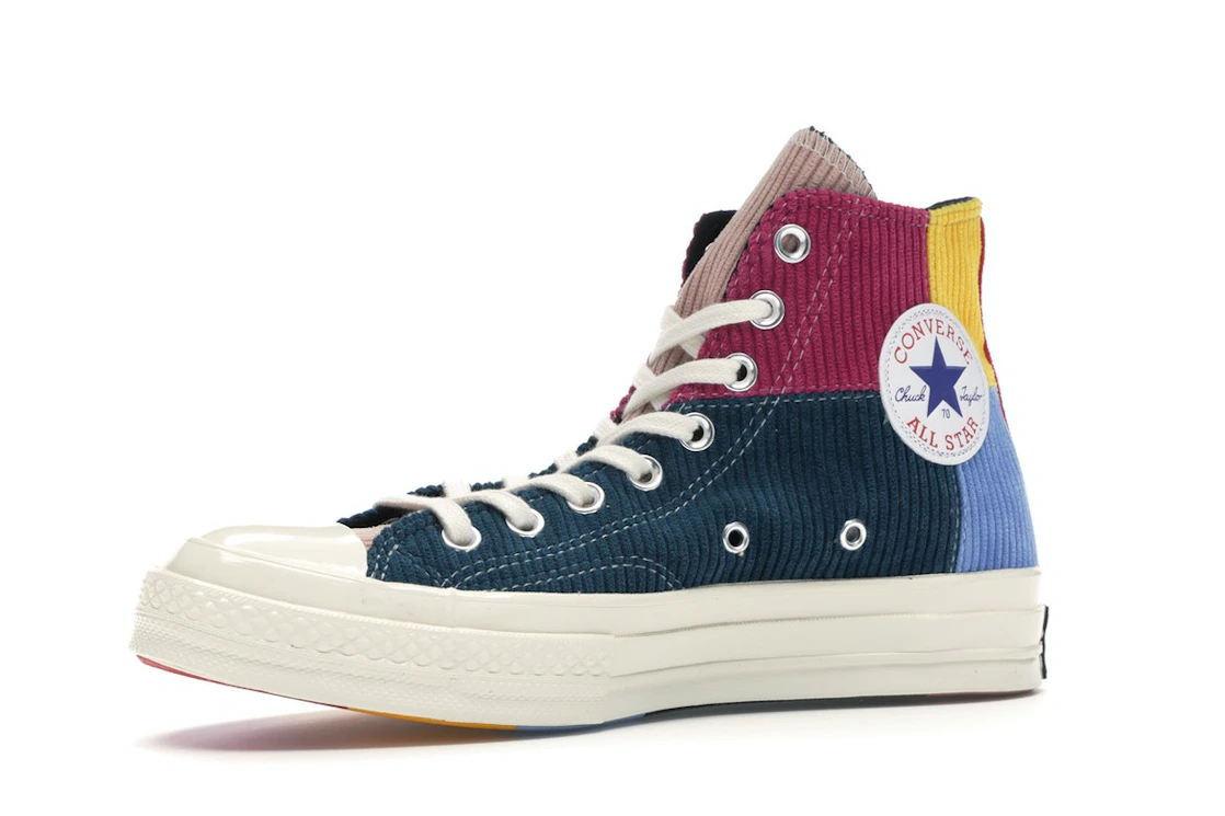 Converse Chuck Taylor All Star 70 Hi Corduroy Patchwork Gold Navy