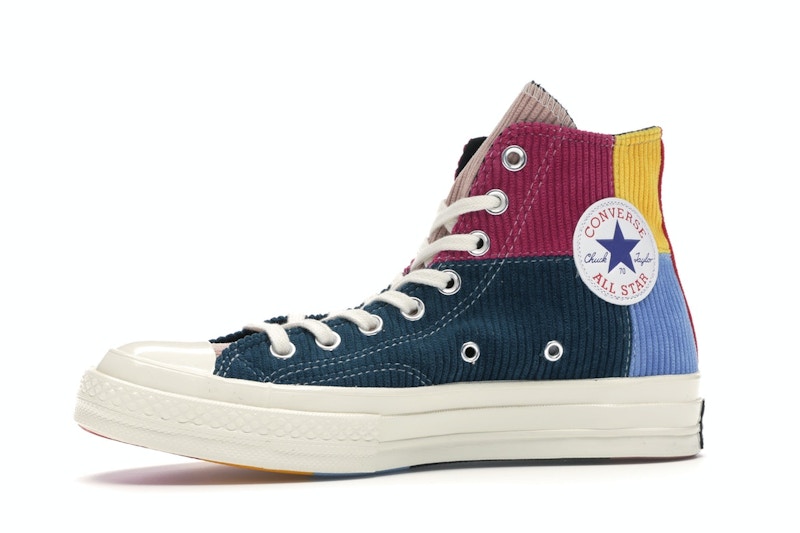 Converse Chuck Taylor All Star 70 Hi Corduroy Patchwork Gold Navy