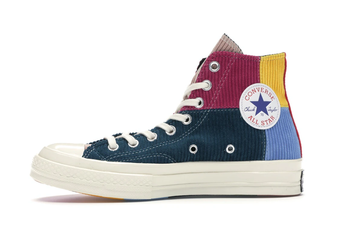 Converse Chuck Taylor All Star 70 Hi Corduroy Patchwork Gold Navy