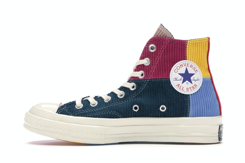 Converse Chuck Taylor All Star 70 Hi Corduroy Patchwork Gold Navy