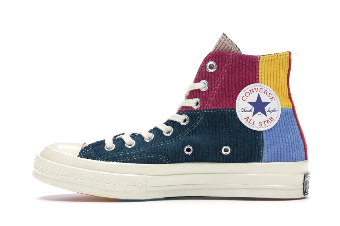 Converse Chuck Taylor All Star 70 Hi Corduroy Patchwork Gold Navy