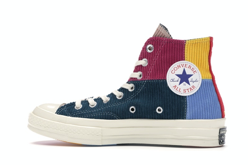 Converse Chuck Taylor All Star 70 Hi Corduroy Patchwork Gold Navy