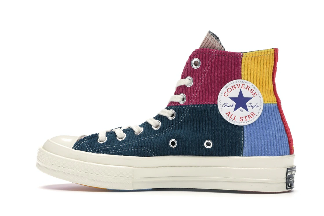 Converse Chuck Taylor All Star 70 Hi Corduroy Patchwork Gold Navy