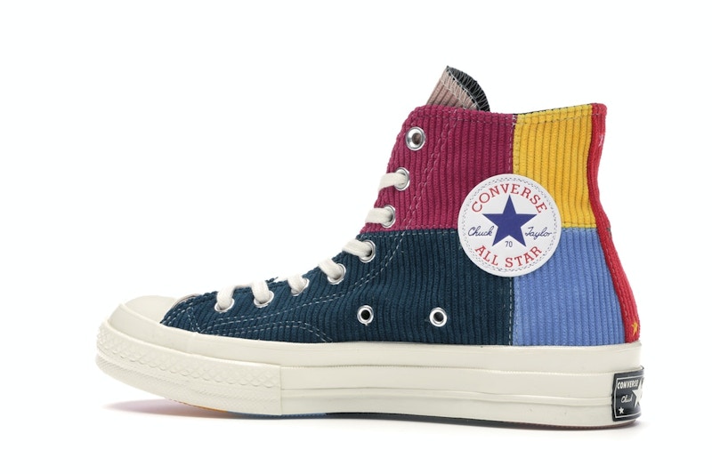 Converse Chuck Taylor All Star 70 Hi Corduroy Patchwork Gold Navy