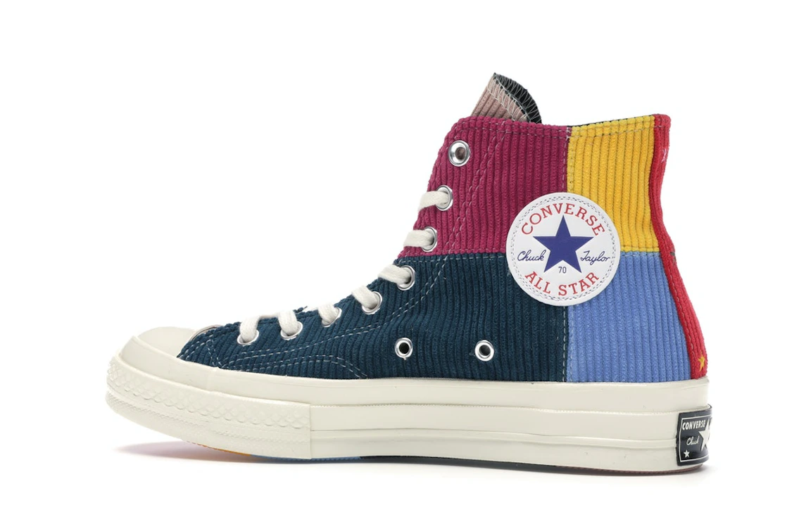 Converse Chuck Taylor All Star 70 Hi Corduroy Patchwork Gold Navy