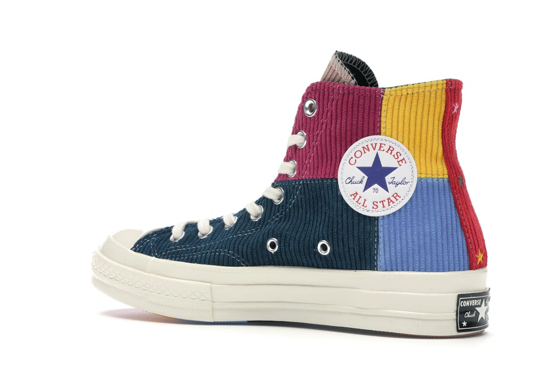 Converse Chuck Taylor All Star 70 Hi Corduroy Patchwork Gold Navy