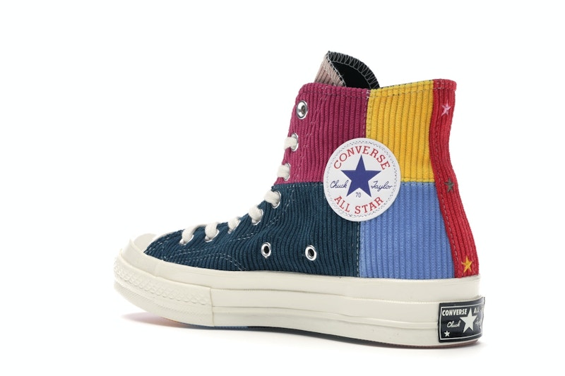Converse Chuck Taylor All Star 70 Hi Corduroy Patchwork Gold Navy