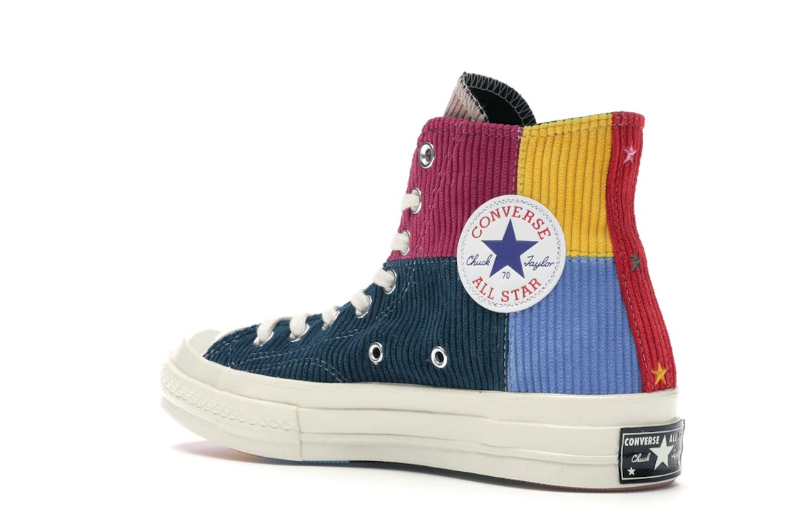 Converse Chuck Taylor All Star 70 Hi Corduroy Patchwork Gold Navy