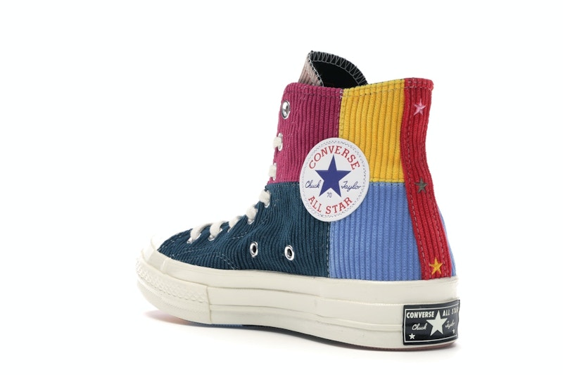 Converse Chuck Taylor All Star 70 Hi Corduroy Patchwork Gold Navy