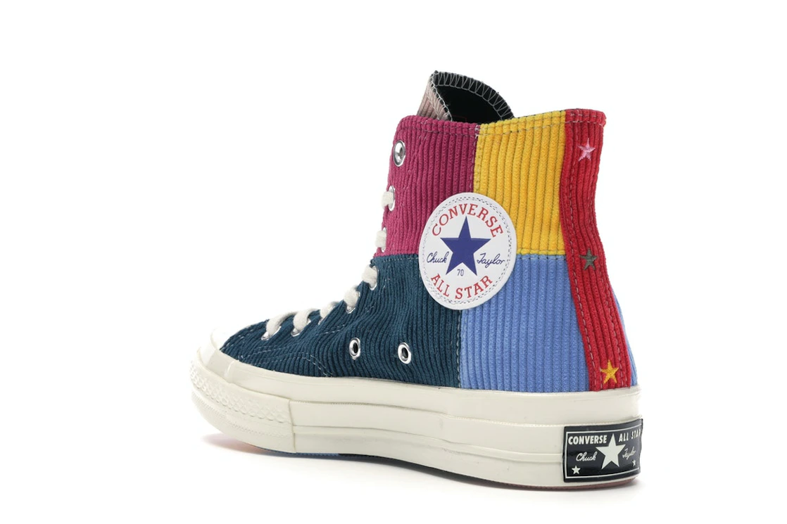 Converse Chuck Taylor All Star 70 Hi Corduroy Patchwork Gold Navy
