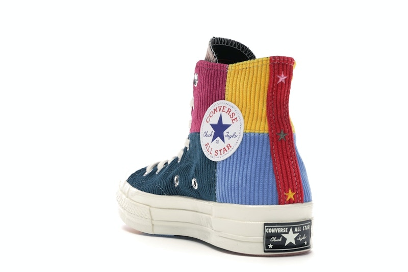 Converse Chuck Taylor All Star 70 Hi Corduroy Patchwork Gold Navy