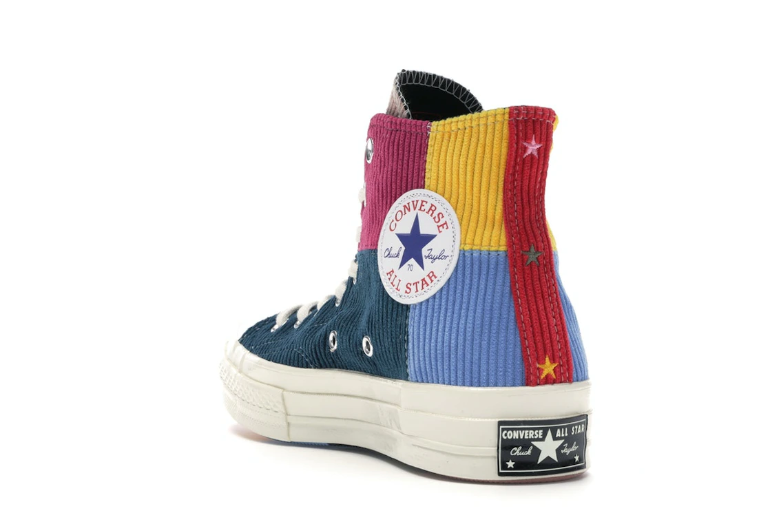 Converse Chuck Taylor All Star 70 Hi Corduroy Patchwork Gold Navy