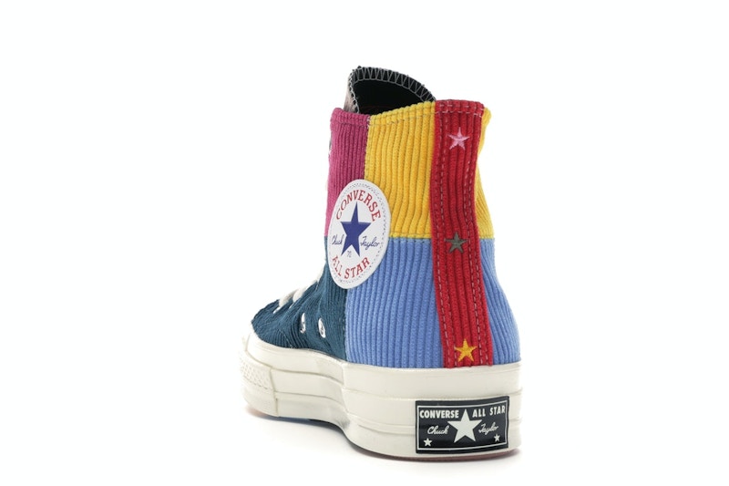 Converse Chuck Taylor All Star 70 Hi Corduroy Patchwork Gold Navy