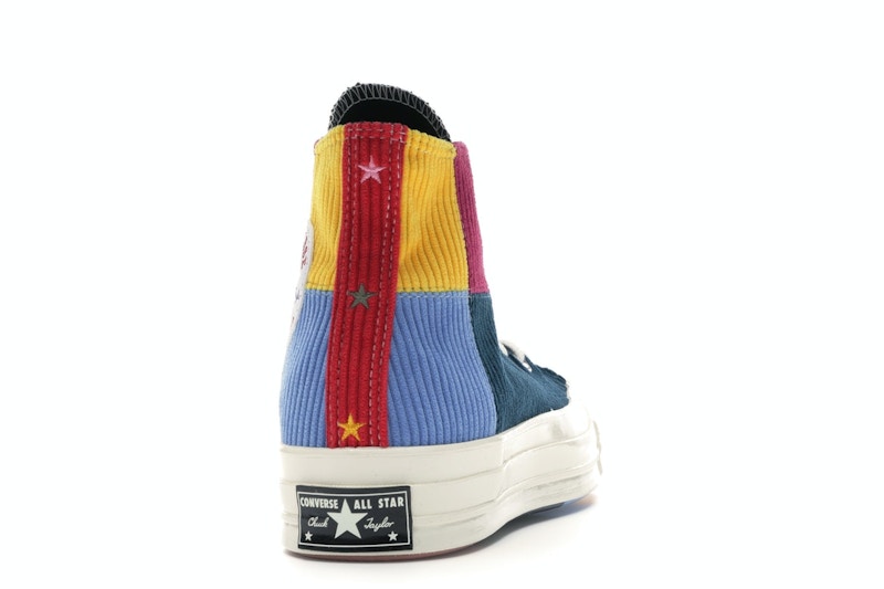 Converse Chuck Taylor All Star 70 Hi Corduroy Patchwork Gold Navy