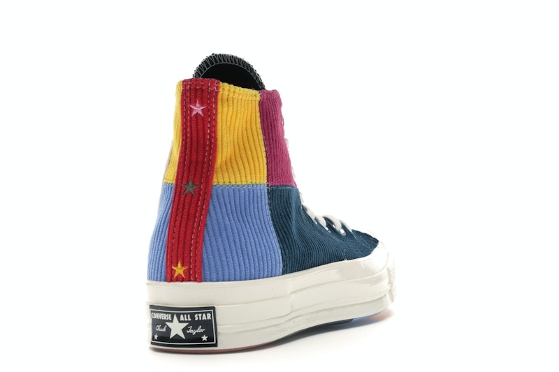Converse Chuck Taylor All Star 70 Hi Corduroy Patchwork Gold Navy
