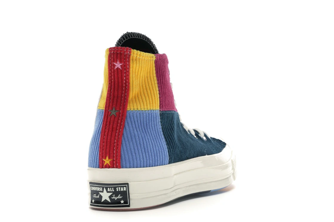 Converse Chuck Taylor All Star 70 Hi Corduroy Patchwork Gold Navy