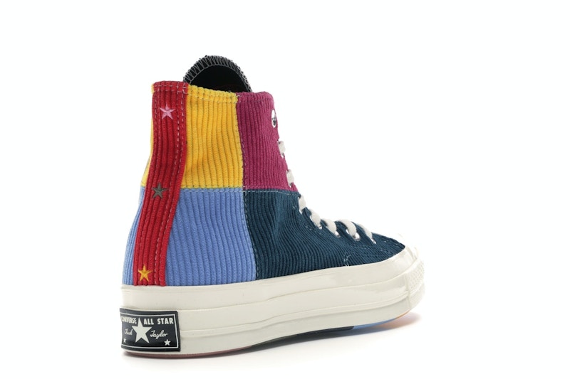 Converse Chuck Taylor All Star 70 Hi Corduroy Patchwork Gold Navy