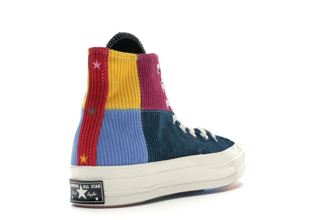 Converse Chuck Taylor All Star 70 Hi Corduroy Patchwork Gold Navy