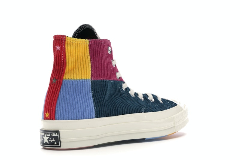 Converse Chuck Taylor All Star 70 Hi Corduroy Patchwork Gold Navy