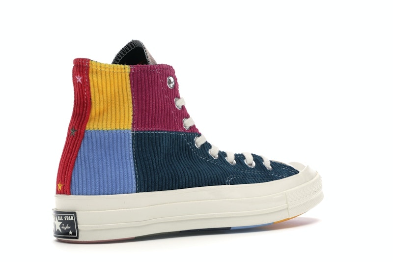 Converse Chuck Taylor All Star 70 Hi Corduroy Patchwork Gold Navy