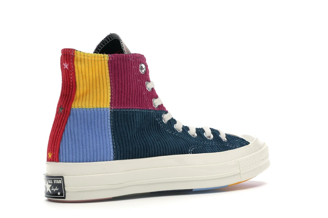 Converse Chuck Taylor All Star 70 Hi Corduroy Patchwork Gold Navy