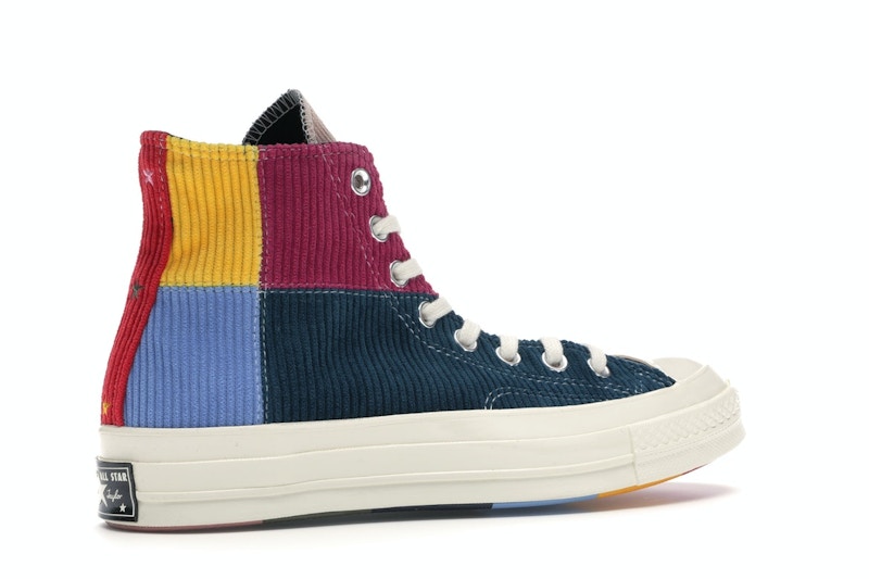 Converse Chuck Taylor All Star 70 Hi Corduroy Patchwork Gold Navy