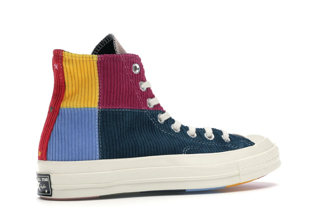 Converse Chuck Taylor All Star 70 Hi Corduroy Patchwork Gold Navy