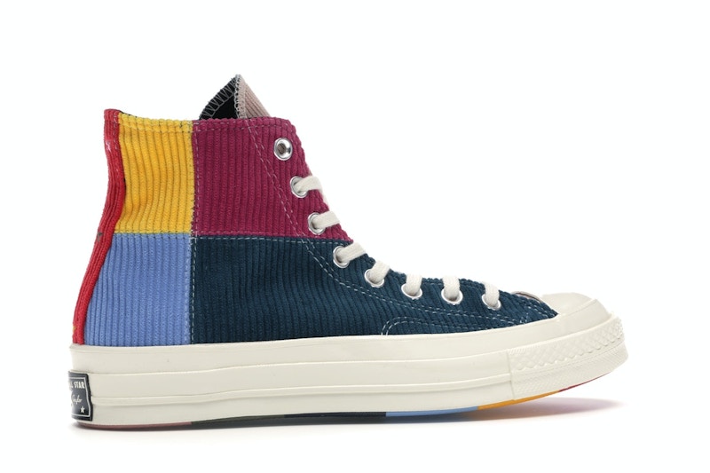 Converse Chuck Taylor All Star 70 Hi Corduroy Patchwork Gold Navy