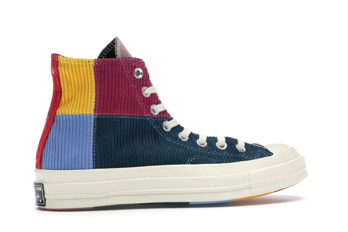 Converse Chuck Taylor All Star 70 Hi Corduroy Patchwork Gold Navy