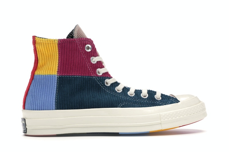 Converse Chuck Taylor All Star 70 Hi Corduroy Patchwork Gold Navy