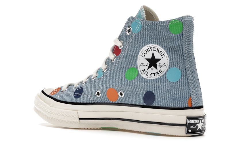 Converse Chuck Taylor All Star 70 Hi Golf Wang Denim Polka Dots
