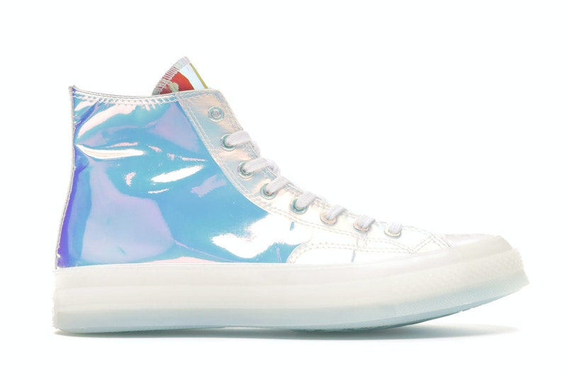 Iridescent converse deals white