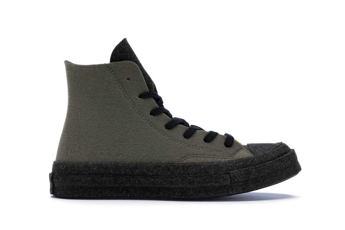 Converse Chuck Taylor All Star 70 Hi JW Anderson Felt Stone Grey Flame Orange