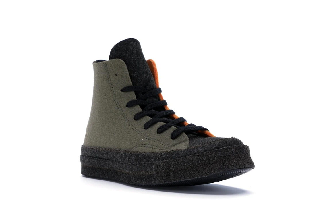 Converse Chuck Taylor All Star 70 Hi JW Anderson Felt Stone Grey Flame Orange