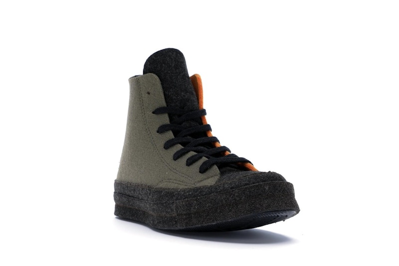 Converse Chuck Taylor All Star 70 Hi JW Anderson Felt Stone Grey Flame Orange
