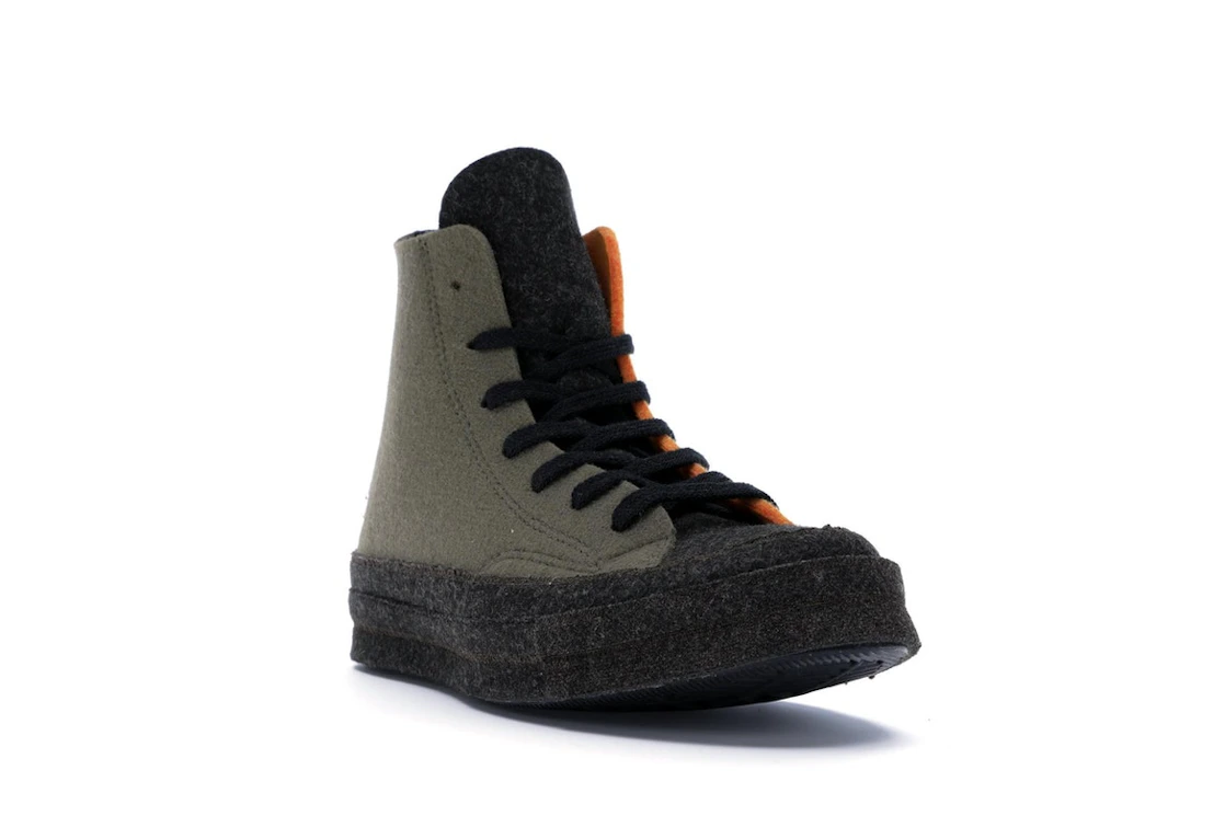 Converse Chuck Taylor All Star 70 Hi JW Anderson Felt Stone Grey Flame Orange