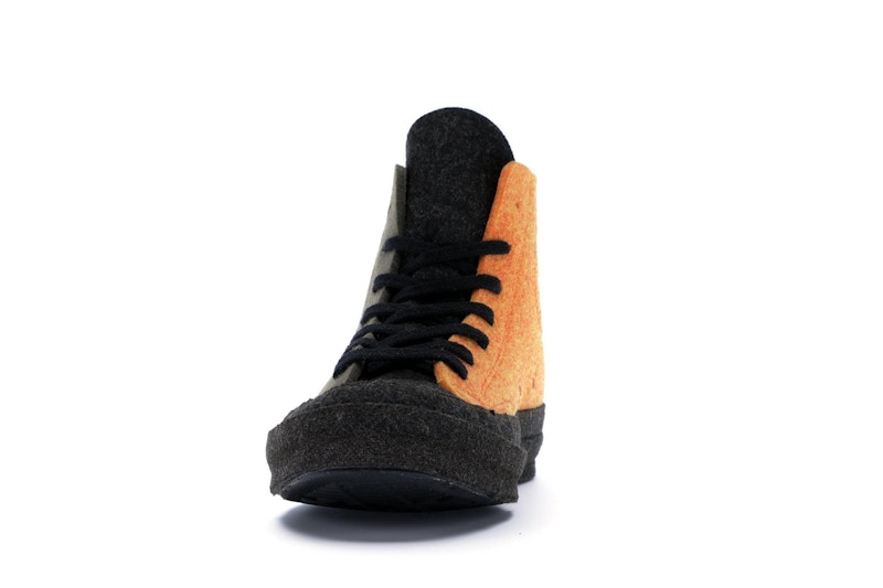 Converse Chuck Taylor All Star 70 Hi JW Anderson Felt Stone Grey Flame Orange