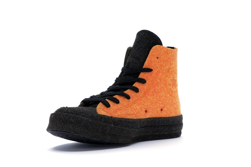 Converse Chuck Taylor All Star 70 Hi JW Anderson Felt Stone Grey Flame Orange