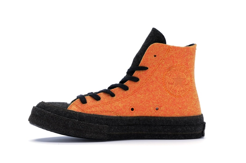 Converse Chuck Taylor All Star 70 Hi JW Anderson Felt Stone Grey Flame Orange