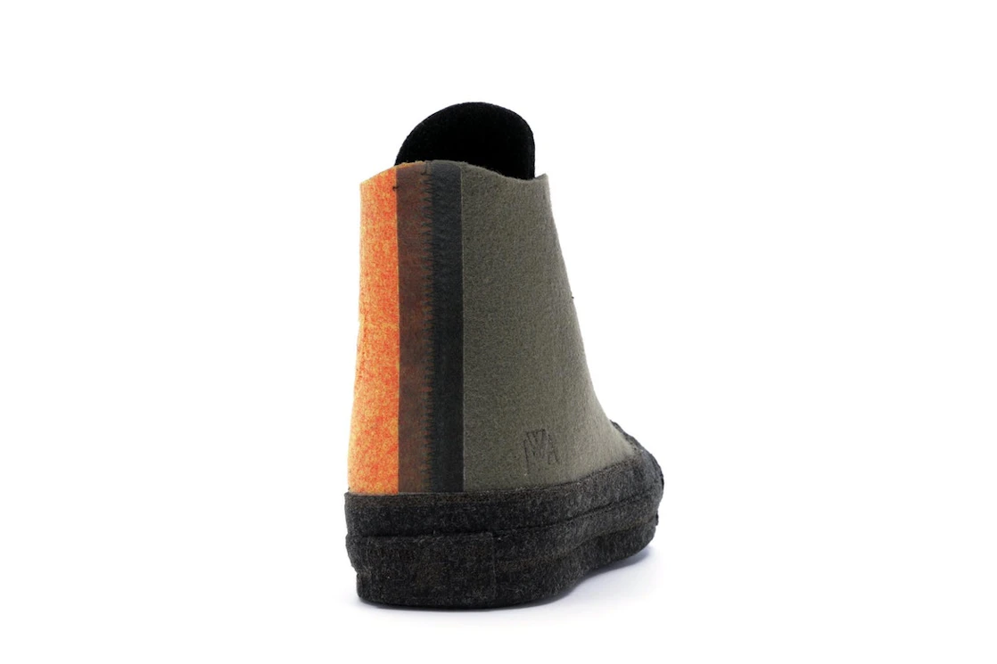 Converse Chuck Taylor All Star 70 Hi JW Anderson Felt Stone Grey Flame Orange