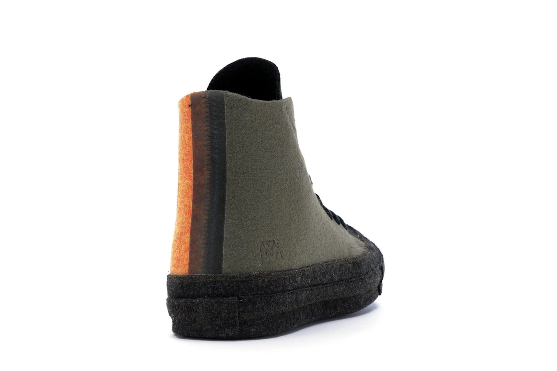 Converse Chuck Taylor All Star 70 Hi JW Anderson Felt Stone Grey Flame Orange