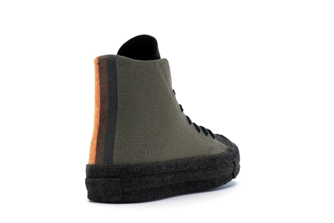 Converse Chuck Taylor All Star 70 Hi JW Anderson Felt Stone Grey Flame Orange