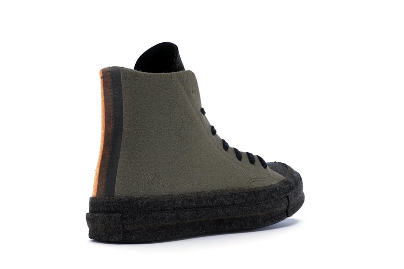Converse Chuck Taylor All Star 70 Hi JW Anderson Felt Stone Grey Flame Orange