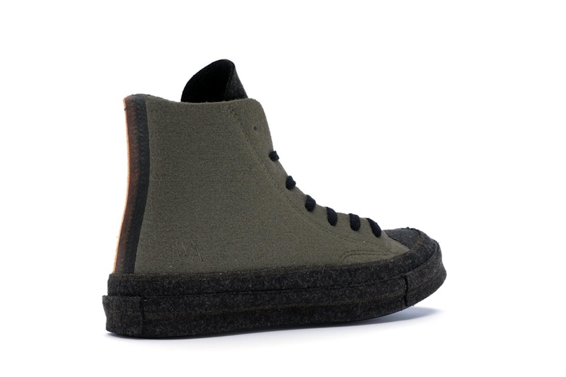 Converse Chuck Taylor All Star 70 Hi JW Anderson Felt Stone Grey Flame Orange