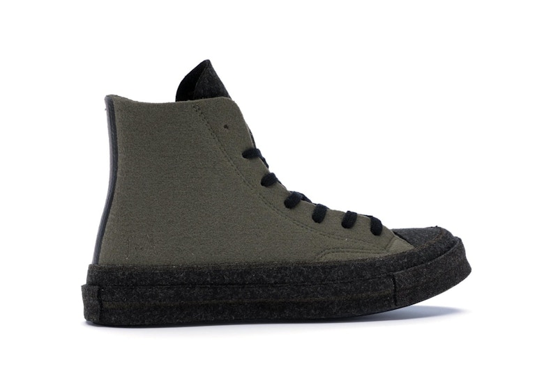 Converse Chuck Taylor All Star 70 Hi JW Anderson Felt Stone Grey Flame Orange