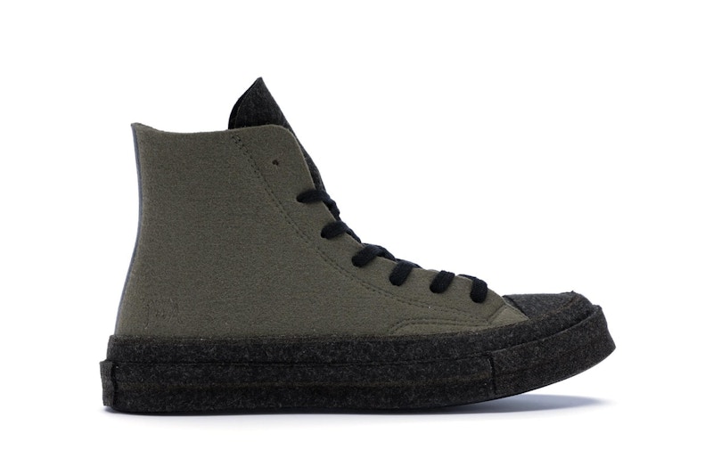 Converse Chuck Taylor All Star 70 Hi JW Anderson Felt Stone Grey Flame Orange