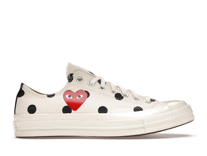 Converse Chuck All Star 70 Ox Comme des Garcons PLAY Polka White Men's - - US