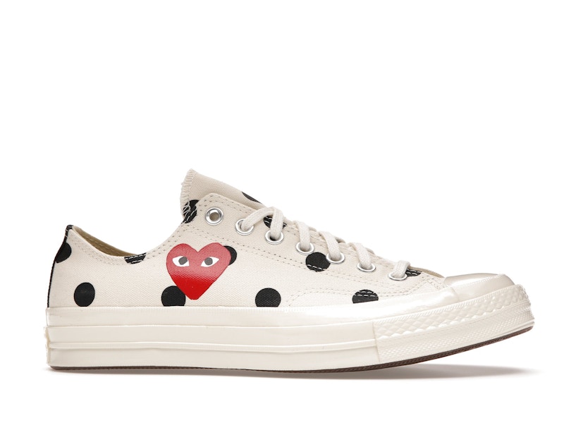 Converse Chuck Taylor All Star 70 Ox Comme des Garcons PLAY  Polka Dot White